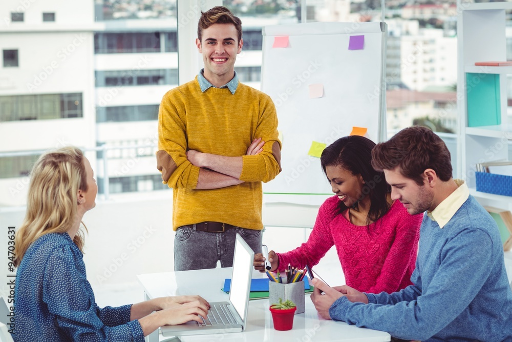 Creative business team working hard together Creative business team working hard together