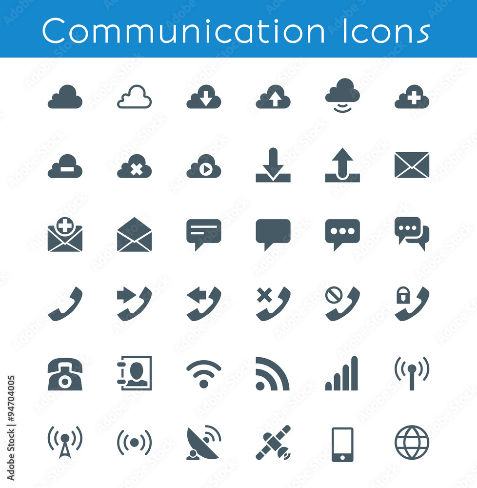Communication Icons. 36 glyph icons. Build on 16px grid pixel perfect. Communication Icons. 36 glyph icons. Build on 16px grid pixel perfect.