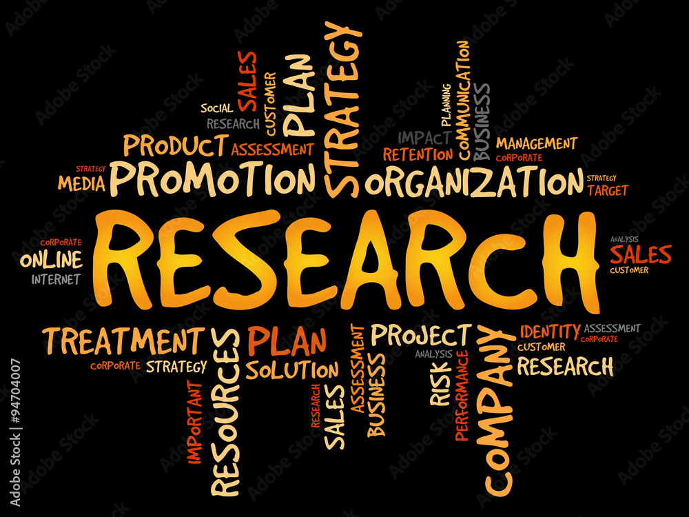 Obraz premium RESEARCH word cloud, business concept