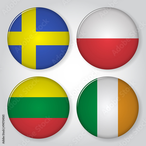 Collection of flag button design. Free Download Collection of flag button design. - GFXLoad