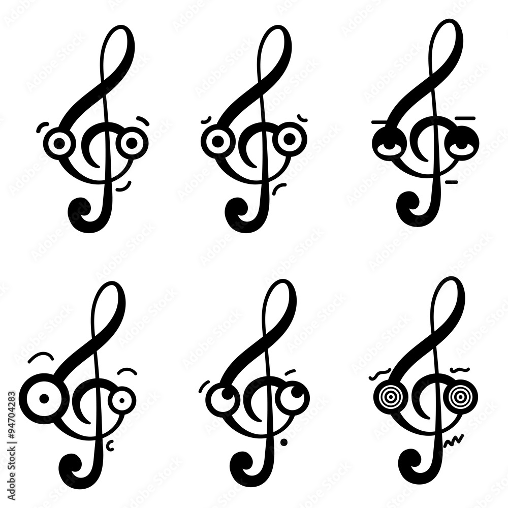 Emotional treble clefs Emotional treble clefs