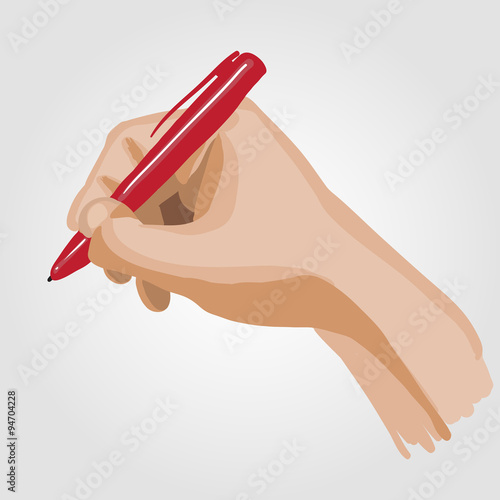 Palm with a pen