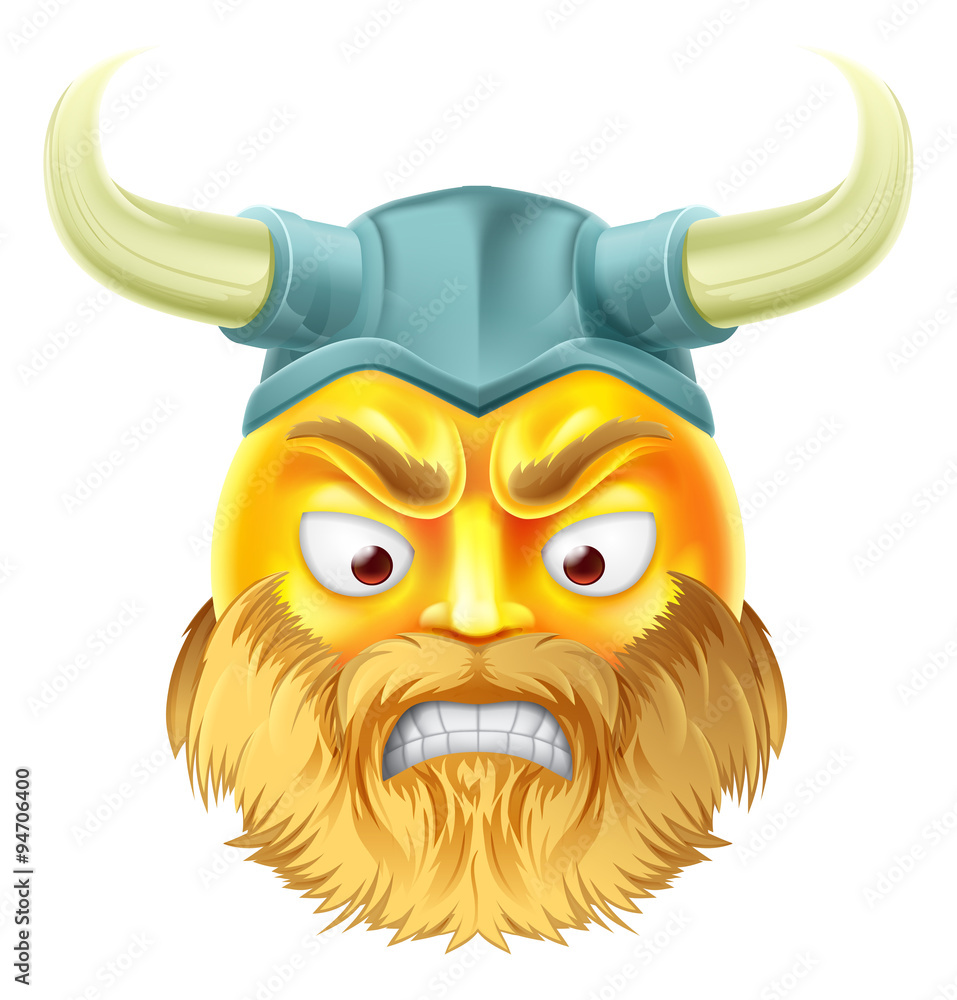 Viking Emoji Emoticon Stock Vector | Adobe Stock
