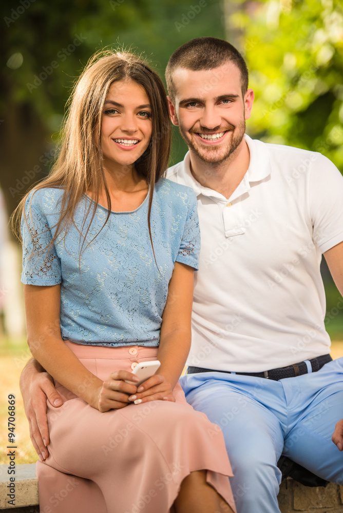 Obraz premium Loving couple on a date