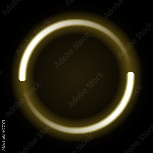 Gold flowing lights circle