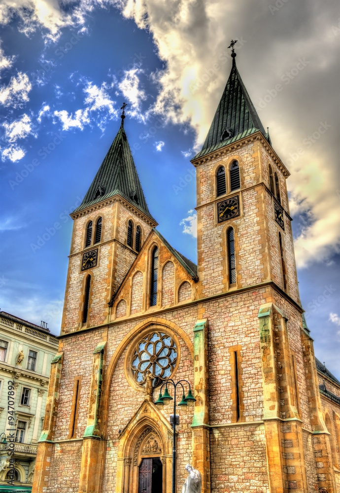 The Sacred Heart Cathedral in Sarajevo - Bosnia and Herzegovina The Sacred Heart Cathedral in Sarajevo - Bosnia and Herzegovina