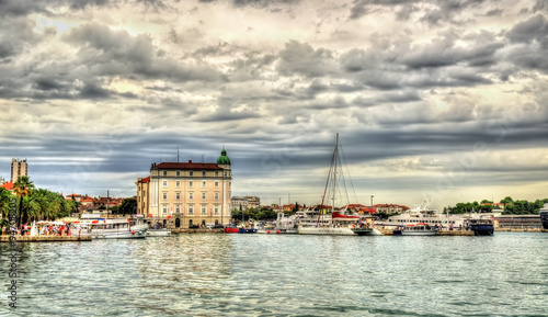 View of passenger port in Split - Croatia