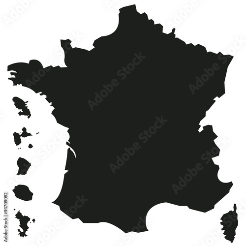 Carte de France : ombre chinoise