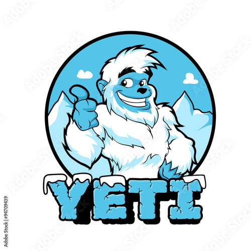Smiling cartoon yeti