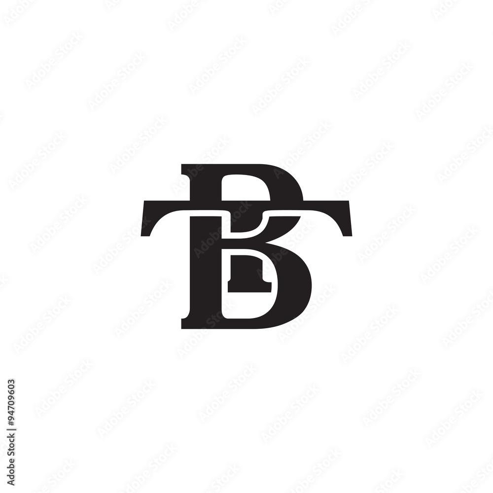 Letter T and B monogram logo Letter T and B monogram logo