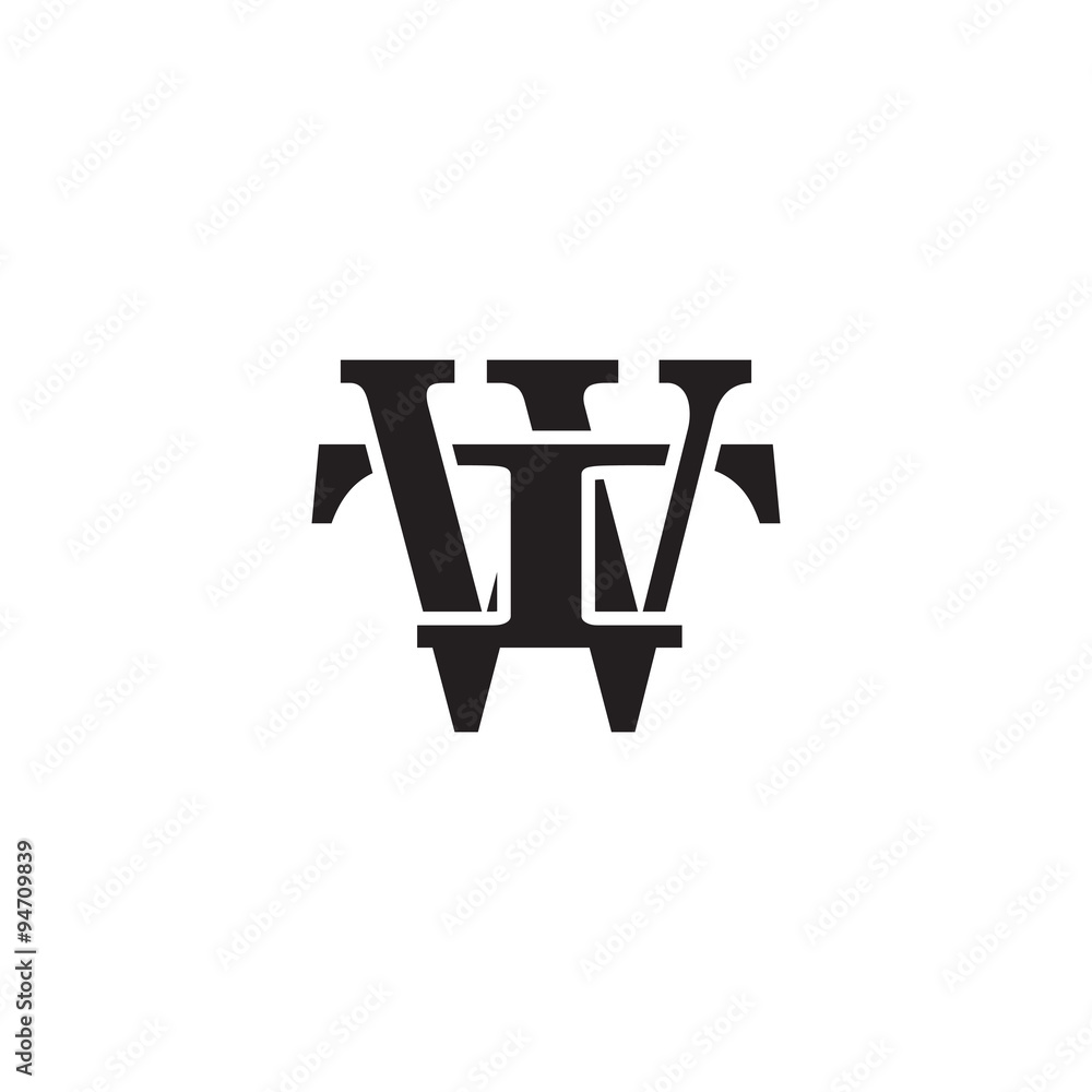 Letter T and W monogram logo Letter T and W monogram logo