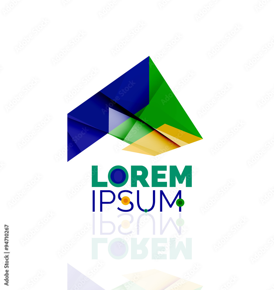 Logo, abstract geometric business icon Logo, abstract geometric business icon