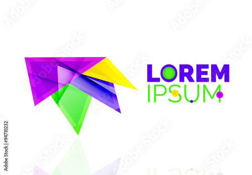 Free Download Logo, abstract geometric business icon - GFXLoad