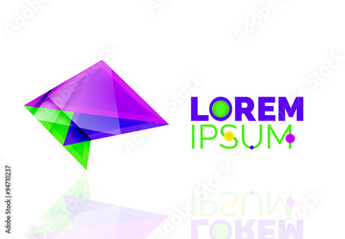 Logo, abstract geometric business icon