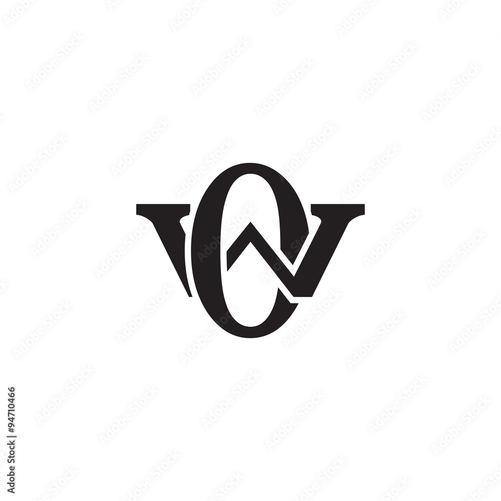 Letter W and O monogram logo Stock Vector | Adobe Stock
