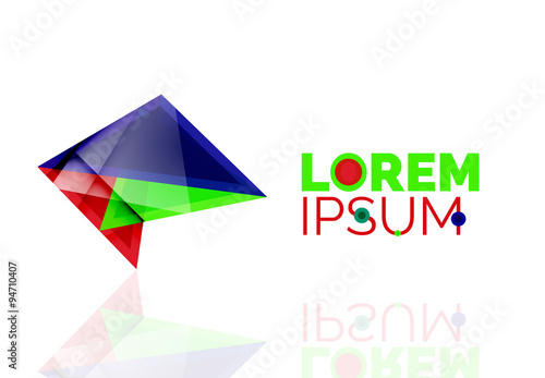 Logo, abstract geometric business icon