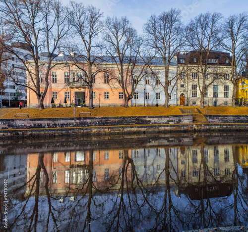 Reflection in the River Aura Turku, Finland photo