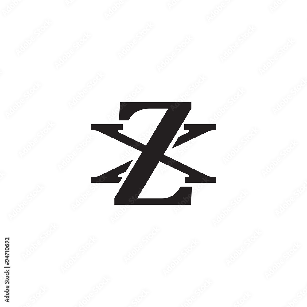 Letter X and Z monogram logo Letter X and Z monogram logo