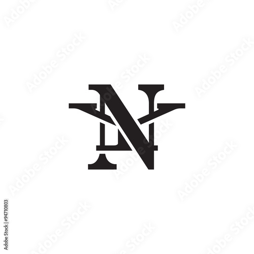 Letter Y and N monogram logo