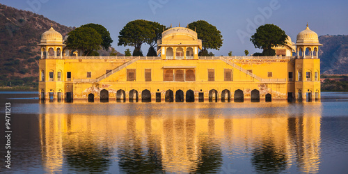 Jal Mahal Water Palace.  Jaipur, Rajasthan, India photo