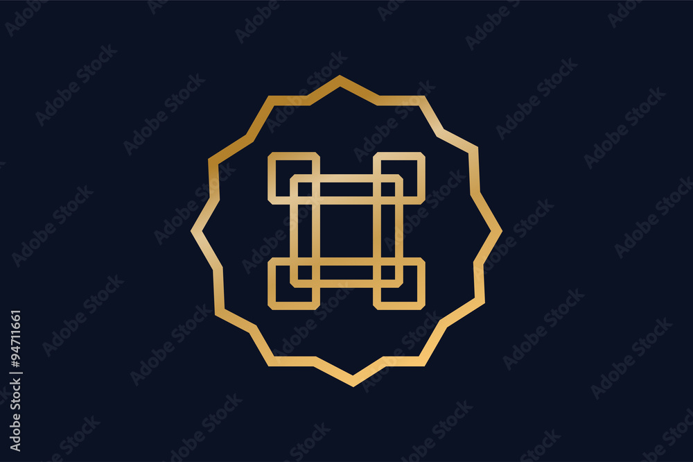 Royal logo vector abstract monogram template Royal logo vector abstract monogram template