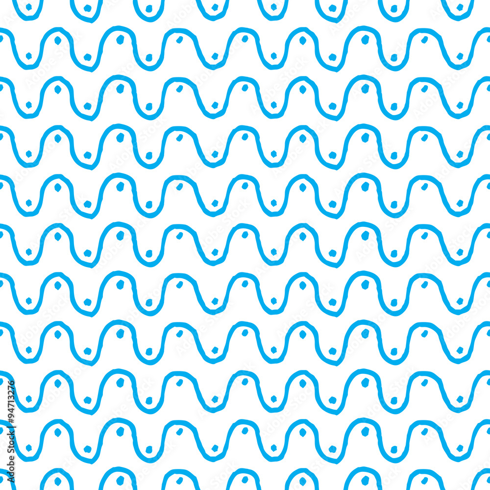 Blue Lines With Dots Pattern on White Background Blue Lines With Dots Pattern on White Background