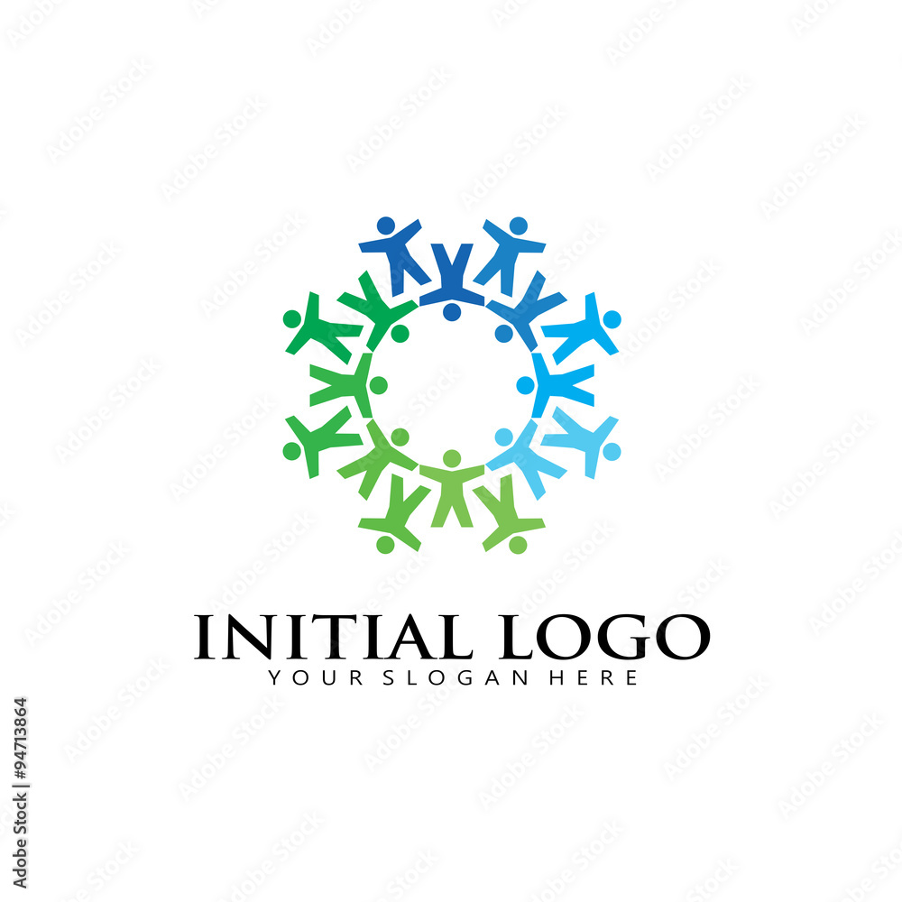 Obraz premium initial O kids Logo Icon