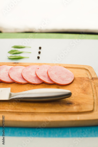 chopped sausage