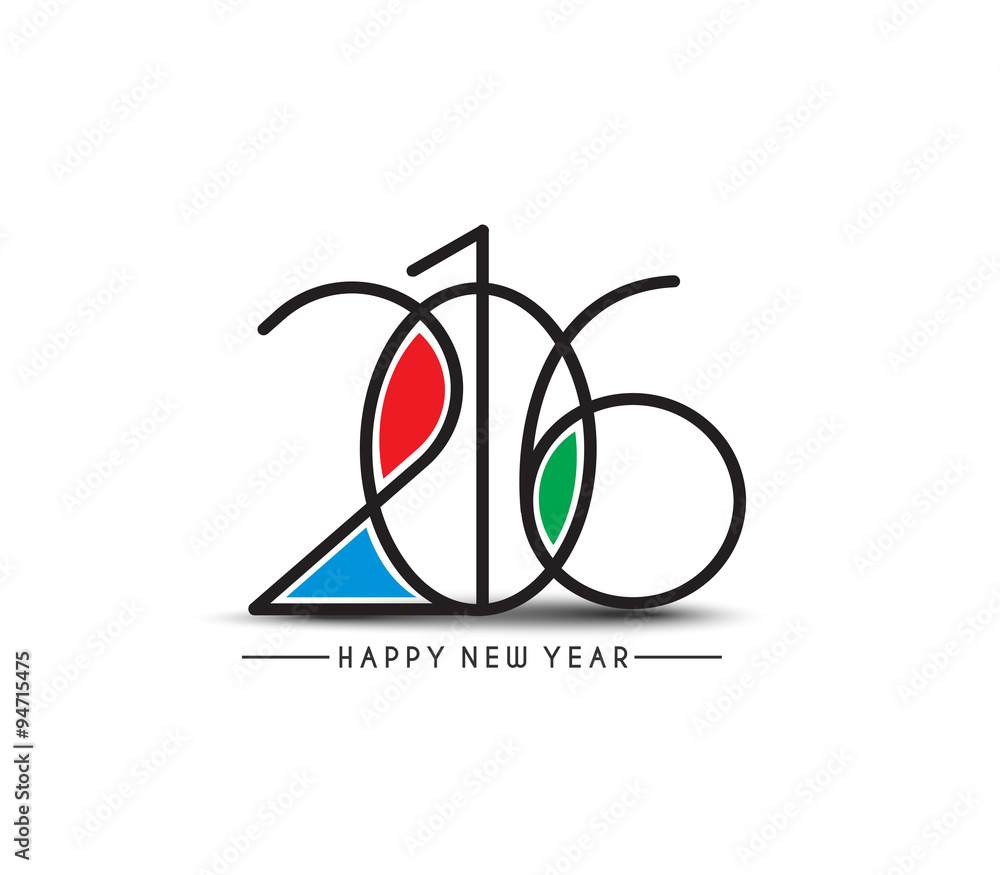 Obraz premium Happy new year 2016