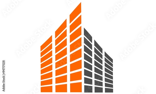 supermarkets and magnificent office buildings are towering in the urban capital of a big city