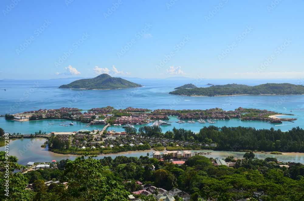 View on fragment of Mahe Island, Seychelles