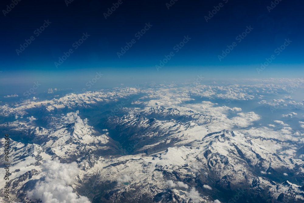 Naklejka premium The Alpes The Alps ; Italian: Alpi ; French: Alpes ; German: Alpen ; Slovene: Alpe [ˈáːlpɛ]) are the highest and most extensive mountain range system that lies entirely in Europe.