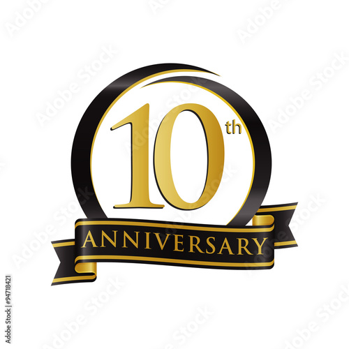 Anniversary Logo Black Gold 10