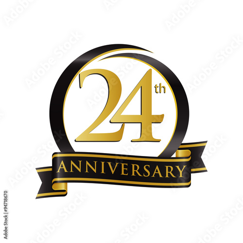 Anniversary Logo Black Gold 24