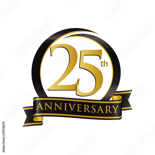 Anniversary Logo Black Gold 25