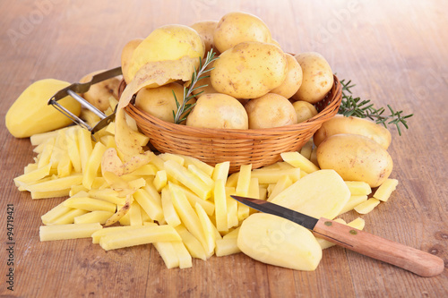 raw french fries