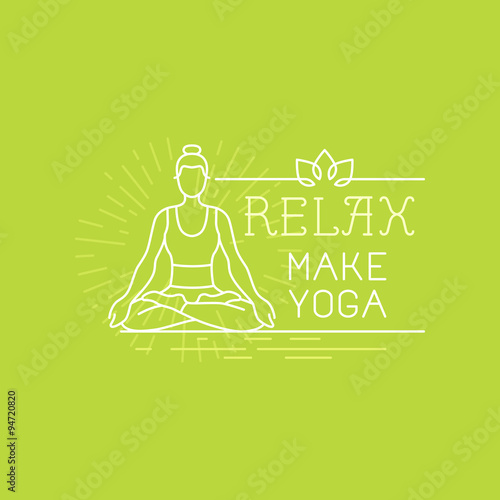 Vector yoga and sport motivation banner