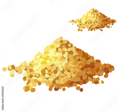 Bread crumbs isolated on white background. Detailed Vector Icon