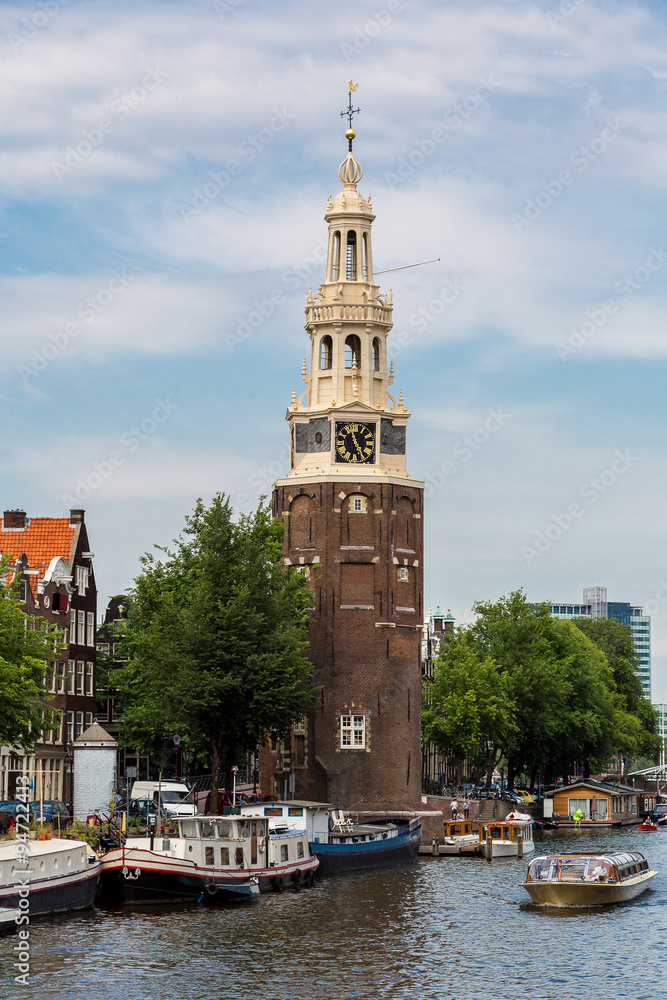Naklejka premium Coin Tower (Munttoren) in Amsterdam