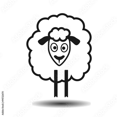 cute funny lamb flat