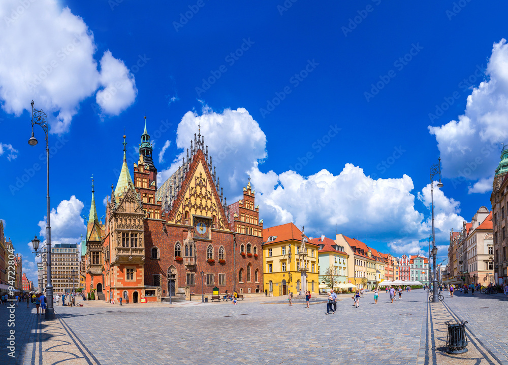 City Hall in Wroclaw - obrazy, fototapety, plakaty 