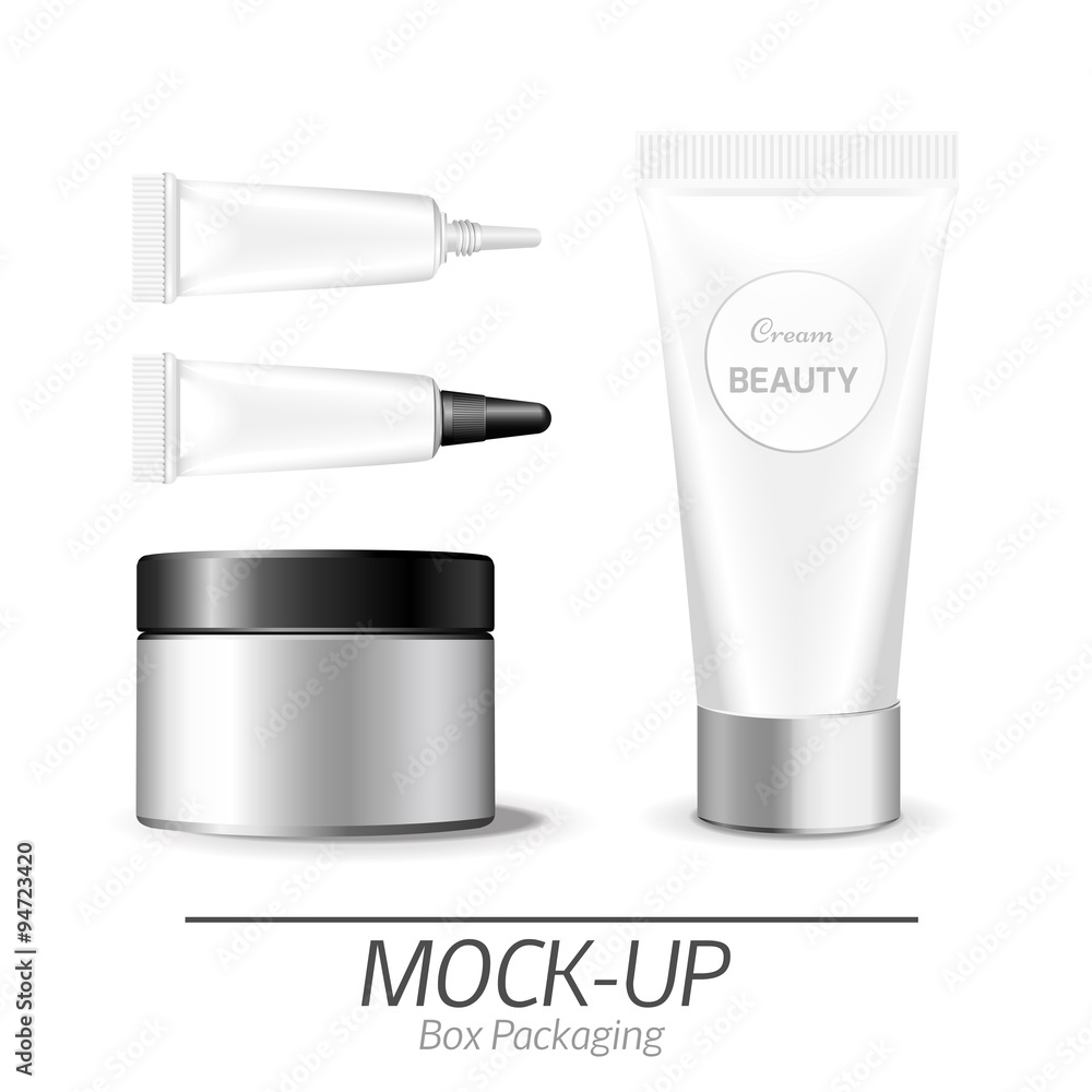 Make up. Tube of cream or gel white plastic product. Container, product and packaging. White background. Make up. Tube of cream or gel white plastic product. Container, product and packaging. White background.