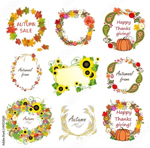 Collection of autumn frames