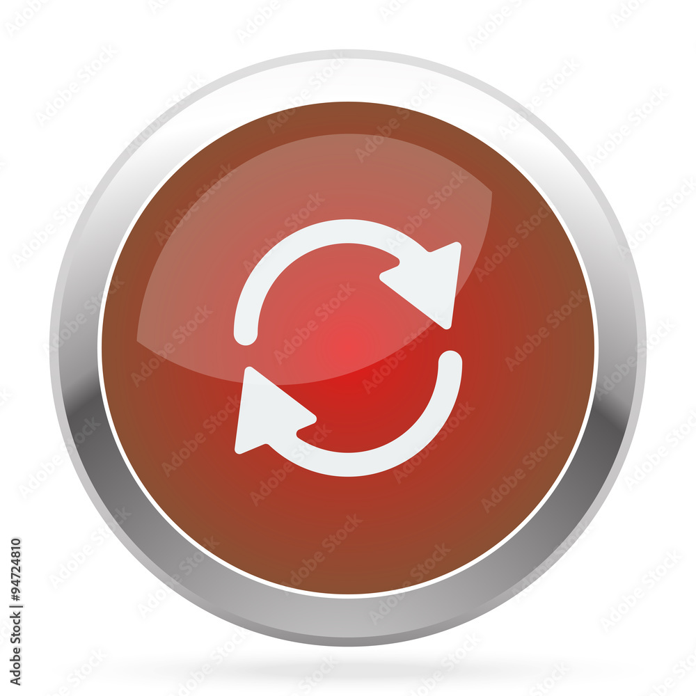 White Refresh icon on red web app button White Refresh icon on red web app button