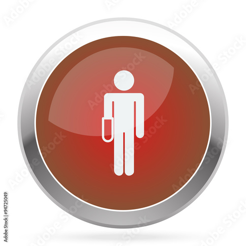 White Hand icon on red web app button