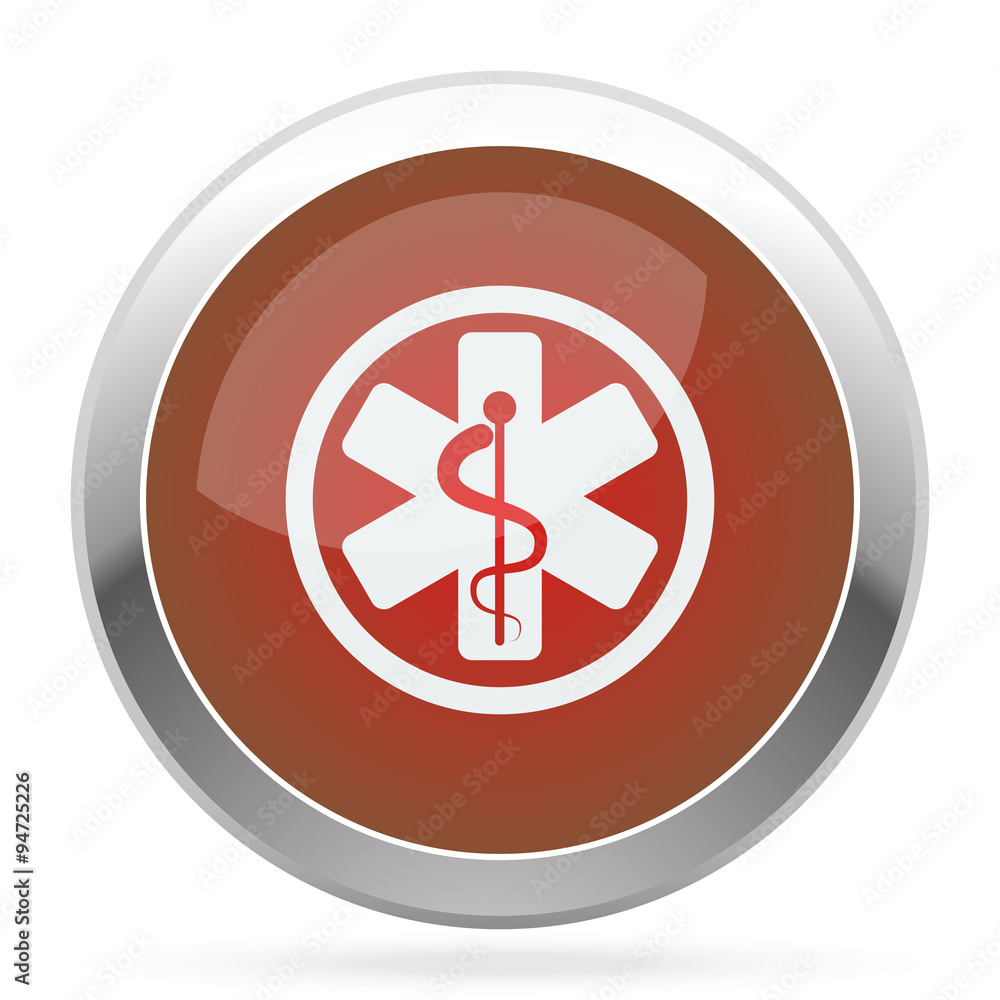 White Medical icon on red web app button White Medical icon on red web app button