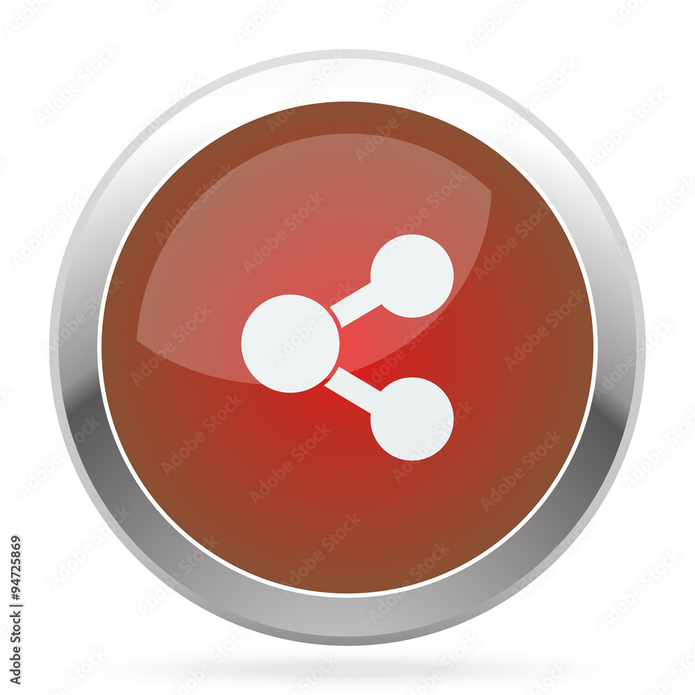 White Share icon on red web app button White Share icon on red web app button