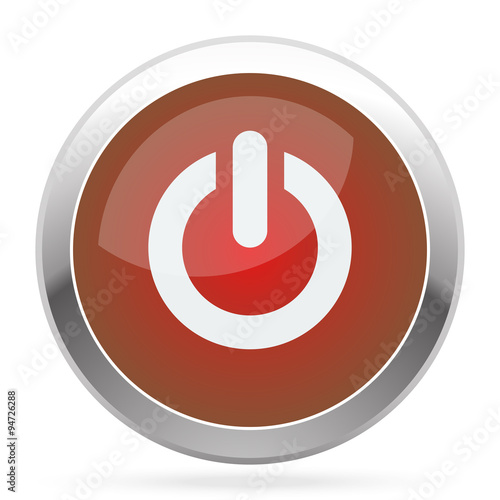 White Power icon on red web app button