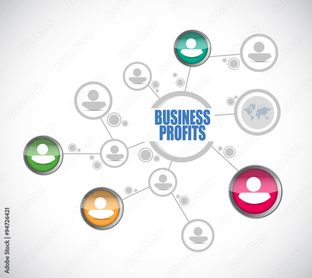 Business profits people sign concept Business profits people sign concept