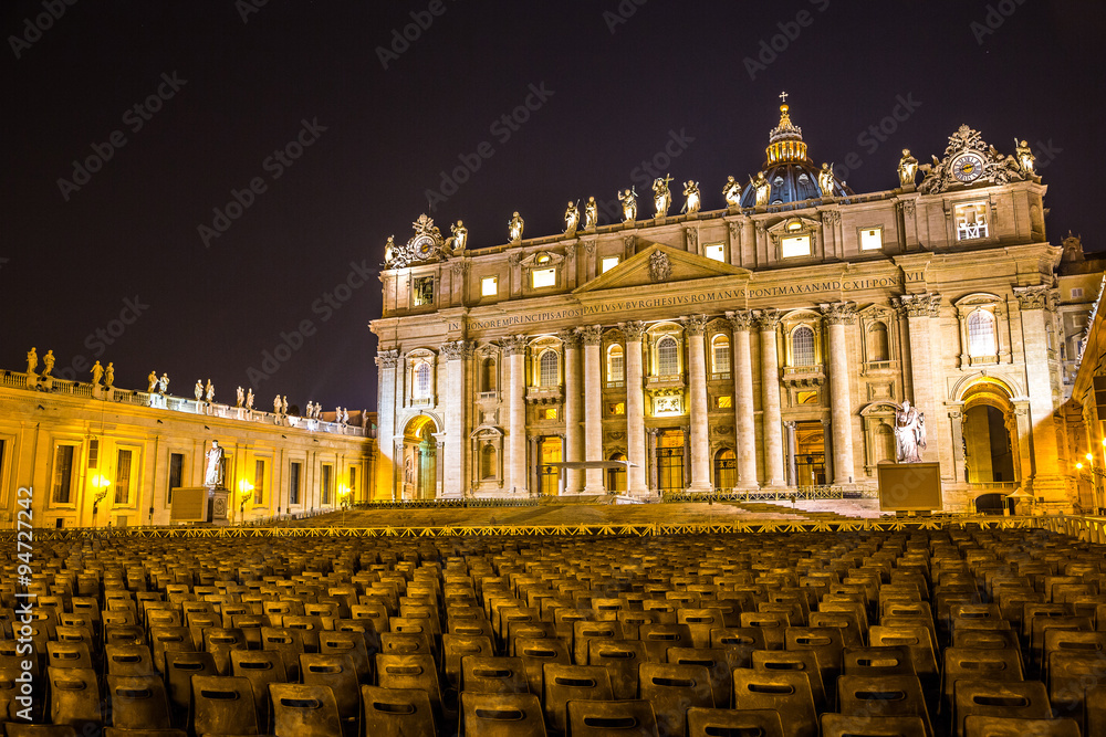 Fototapeta premium Vatican at night